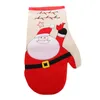 Christmas Baking Heat-Resistant Oven Mitts Kitchen Grilling Anti-scalding Oven Gloves Santa Claus Snowman Tray Pot Dish Bowls Mitt Holder Gift JY1163