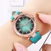 Wristwatches Women Watches Ladies Creative Circle Second Hand Quartz Watch Leather Strap Dress Relogio Feminino