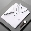 Letter Borduurwerk Men S ZAKELIJK POLO -SHIRTS Zomer Fashion Tops T -shirt Shirt Shirt Slim Fit Blouse Trend Mens Clothing 220707