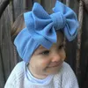 Cabello doble de doble capa Diadema de lazo para niñas Lindo bebé Elástico Hairbands Kids Solid Turban Headbands Rummer Accesorios para el cabello