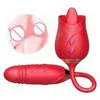 Vibradores NXY Xiaer Oem Odm, juguetes atractivos para mujeres, sexo para adultos, forma de rosa, 10 Inten, lengua roja, consolador para lamer 0411