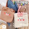 Evening Bags Cute Plush Women Handbags Winter Fashion Female Shopper Shoulder Bag For Girls Kawaii Bear Underarm School Totes