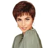 NXY Hair Wigs Wig Brown Changement graduel Rose Net Moyen Moyenne femme Coiffure à haute température Silk Matte Wig Stand 0615