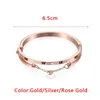 Link Chain Luxury Rose Gold Stainless Steel Bracelets Bangles Female Heart Forever Love Brand Charm Bracelet For Women Famous JewelryLink