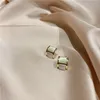 Stud Korea Design Fashion Jewelry Exquisite 14k Gold Plating Simple Opal Earrings Elegant Women's Daily AccessoriesStud