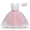 Robes de fille bébé filles élégante robe de princesse infantile fête d'anniversaire de noël enfant en bas âge robe de bal robes de baptême robe 3pcsGirl's