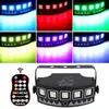5 occhi 45 LED RGBW UV luci stroboscopiche illuminazione ad effetto scenico per DJ Disco Party Home Control suono modalità remote automatiche lampada di lavaggio