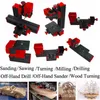 Torna 9 In 1 Motorlu Transformatör Büyük Makine Jigsaw Sander Driller Plastik Metal Torna Ahşap Sondaj Dönüşü Turning Frezeleme