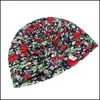 Beanie/skl caps chapé chapé os lutas de lutas de moda feminina feminina impressão floral banadans banadans cancer headwrap cap islam muçulmano sc