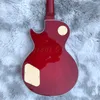 الكرز الأحمر اللون eletric الغيتار ثلاثة التقاطات مع pickguard روز wod الأصابع الماهوجني الجسم الخشب