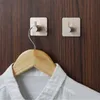 Hooks & Rails Self Adhesive Home Kitchen Wall DoorSelf Key Holder Rack Towel Hanger Bathroom Aluminum HookHooks