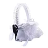 Décoration de fête Délicat Mariage Fleur Fille Panier Doux Symbole Blanc Élégant Pour Accessoires De Mariée Pièce Maîtresse FavorsPartyParty