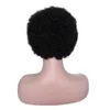 アフロカーリー人間の髪のかつらと前髪のフルマシンは、女性用のかつらを作ったブラジルのフリンジウィッグナチュラルブラックカラー