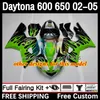Rampaket för Daytona 650 600 CC 02 03 04 05 BODYWORK 7DH.6 COWLING DAYTONA 600 DAYTONA650 2002 2003 2004 2005 BODY DAYTONA600 02-05 MOTORCYCLE FAIRING Blue Gold