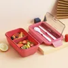 Lunchkasse 1100ml Mikrovågsugn Bento Boxes School Kids Office Worker 2Layers Mikrowae Uppvärmning Lunchbehållare Matförvaring vid havet RRB15029