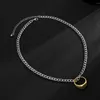 Fashion Simple Casual Cuban Metal Chain Men's Necklace Ring Pendant Sport All Match Necklace Memorial Day Summer Jewelry
