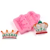 200pcs Royal Crown Silicone Fandont Moulds Silica Gel Crowns Chocolate Molds Candy Mould Cake Decorating Tools Solid Color