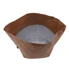 Reusable Durable Insulated Thermal Food Cooler Sack Storage Bags Brown Craft Paper Lunch Bag