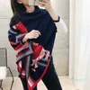 fashion Winter scarf Imitation Cashmere pashmina women warm thick Dual shawl hijab poncho ladies