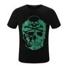 Kristal Kafatası Tees Tasarımcı Erkek Tişört Yaz Baskı Mektubu Tiger Sıradan Punk Üstler Tee Kadın Gömlek Moda Lüks Giyim Boya Kısa Kollu% 100 Pamuk Toptan