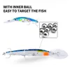 Novo K1628 10 Cores 17cm 27g Kit de pesca Minnow Lures Crank Isceira Encontro de água superior para trutas de truta baixo/água doce 10pcs/kit