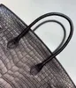 Sac de créateur 35 cm Crocodile de crocodile Tapes de peau Luxur Purse entièrement fait à la main