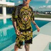 T-shirt dla męskich dróg dla męskiej drukującej ekipa na szyję z krótkim rękawem Zestaw TEE Summer Oversized T Shirt Men Tracksuit 2-częściowy garnitur xxs-6xl