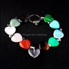 Sleutelhangers Sieraden Natuursteen Hart Sleutelhanger Rose Quartz Tigers Eye Opal Crystal Ring Ketting Sleutelhanger Drop Delivery 2021 Dh7Ah