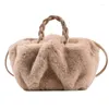 Sacs de soirée hiver femmes fausse fourrure sac seau de haute qualité doux en peluche armure bandoulière sac à main dames bandoulière SacEvening