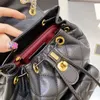 Mulheres mochila sacos clássico cordão balde ferragem pele de cordeiro caviar senhoras viagem grande capacidade Handbags310f