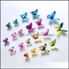 Adesivos de parede decoração de casa jardim 3d borboleta 12pcs/set muti colors butterflies paredes decors colorf poster decalque decalque 0 9gs c2