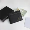 2CM223 whole fashion black ID credit Card Holders woman mini wallet genuine leather men Designer pure color Double sided with 221a