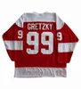 Nik1 99 Wayne Gretzky Soo Greyhounds Hockey Jersey Broderie Cousue Personnalisez n'importe quel nombre et nom Jerseys