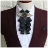 Men's Bow Tie Wedding Business Blue British Handmade Plaid Groomsmen High-end Uniform s Mens Fashion Accessories W220323