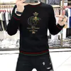 Men's Hoodies & Sweatshirts Male Sequin Embroidery Long Sleeve Trend Top Heavy Craft Casual Autumn Winter Fashion Pullover