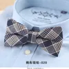 Cravates d'arc Marque Hommes Mode Bright Bowtie Check 100% coton doux rayé double fracture papillon hommes designer cravate