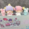 Little Twin Stars Pudding Dog Figure anime Collezione di figure d'azione carine Figurine Kawaii da collezione Set di 4 materiale in PVC 220520