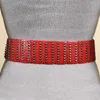 Gürtel Ultra super breites Waspiegürtel für Kleider elastischer Schnüre-up Cinch PU Leder High Taille Schwarze Korsett Frauen Qualität