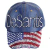 Custom high quality baseball caps for women Cotton Rhinestone Hat snapback cap with letter Desantis wholesale ZZA13401