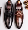 DesignerLuxury Men Dress Shoes Brand Factory Strict Seleced Leather and Work Waxed Vintaged Leather Pigskin Insole EU 3846 Most7311087