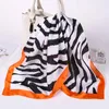 Silk Sauqre Scarf Women Luxury Brand Printed Zebra Animal Foulard Square Headband Scarves Drop Ship