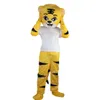 Costume della mascotte della tigre gialla di Halloween Personaggio dei cartoni animati di alta qualità per adulti Taglia per adulti Festa di compleanno di carnevale di Natale Vestito da esterno