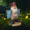 Estatuetas de resina engraçada GNAUGH GNATE GNOME Decoração da Estátua Villa Home Sculpturas 220721