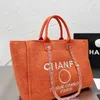 أزياء حقيبة المساء رسالة CC Womens Handbags Totes Brand Beach Pags Luxury CH Canvas مصمم تسوق كبير من مصمم التسوق كبير السعة السيدات X5QF