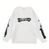 Oversized Hip Hop Skull Gedrukte trui Harajuku Streetwear Whiter Pullover Sweater voor mannelijke gebreide trui G22801