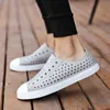 EXCARGO PVC Summer Shoes Plastic Sandals Men Flats Slip On Loafers 2020 Light Weight Male Sandals Summer Shoes Black H220412