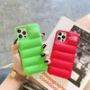 Luxe Donsjack De Puffer iPhone Case Voor iPhone 14 13 12 11 Pro Max X XR XSMaxSoft Siliconen Street fashion Back Cover Ondersteuning Dropship