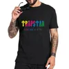 23ss edycja limitowana TrapStar t Shirt spodenki z krótkim rękawem Shooter garnitur londyn moda uliczna bawełna komfort para S-3XL