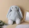 Nuovo 30CM Sublimazione Giorno di Pasqua Coniglietto Peluche Orecchie lunghe Coniglietti Bambola con punti Rosa Grigio Blu Bianco Coniglio Bambole Simpatici Peluche All'ingrosso EE