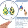 Keychains Sublimation Blank Earrings Unfinished Teardrop Heat Transfer Printing Pendant For Jewelry DIY Making289V